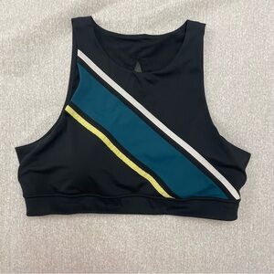 Zella women's ‎ Black Sports Bra with removable padding. Pre-Loved Good. Size XL